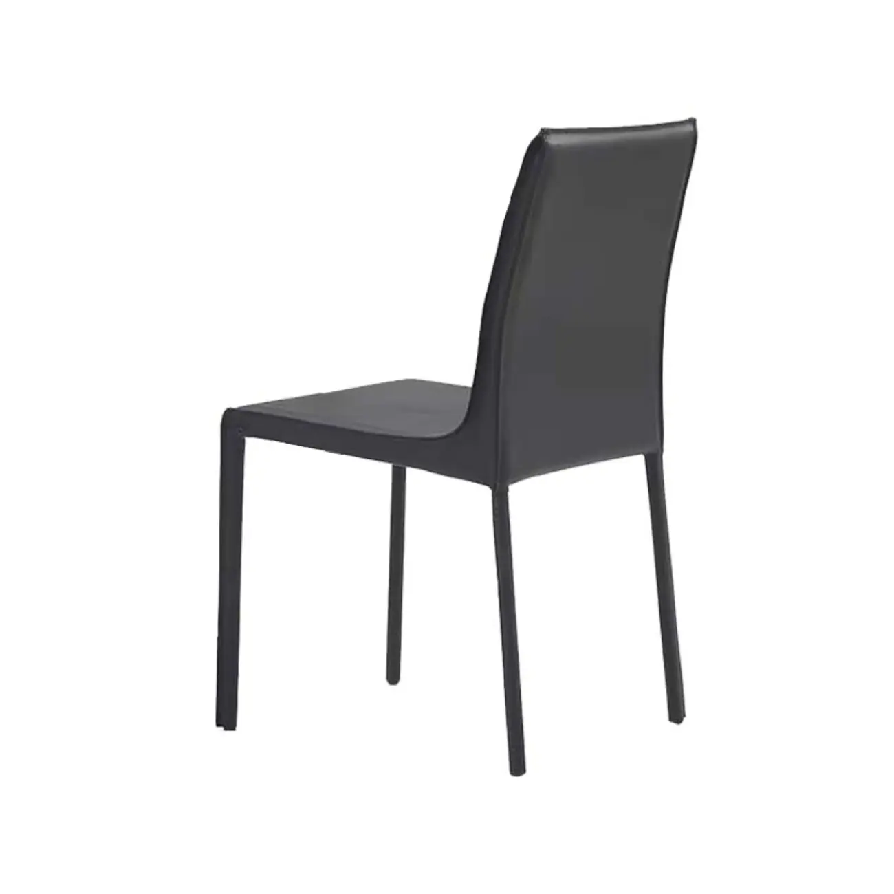 Modern Faux Leather Armless Solid Back Side Dining Chair Image - 3 | homeyfad