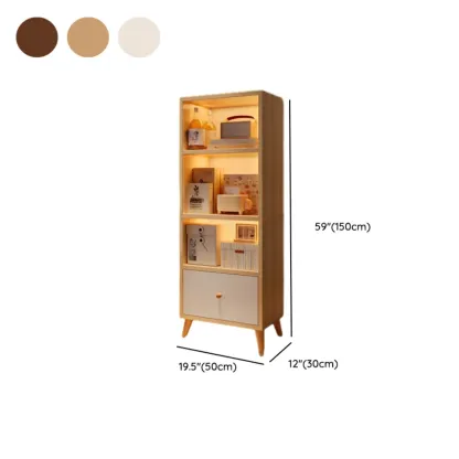 Modern Rectangular Bookshelf with Drawers Image - 22