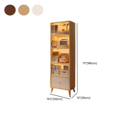 Modern Rectangular Bookshelf with Drawers Image - 23