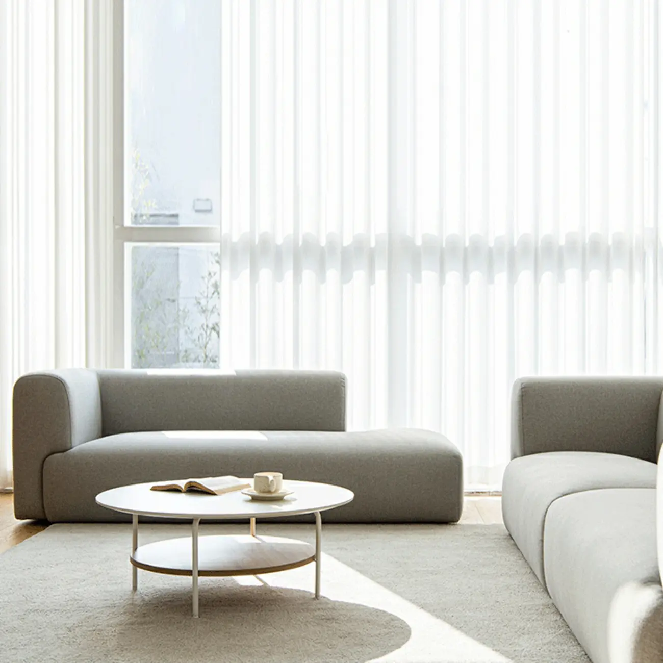 Plump Grey Left Arm & Right Facing Chaise Longue Sofa Image - 1 | homeyfad