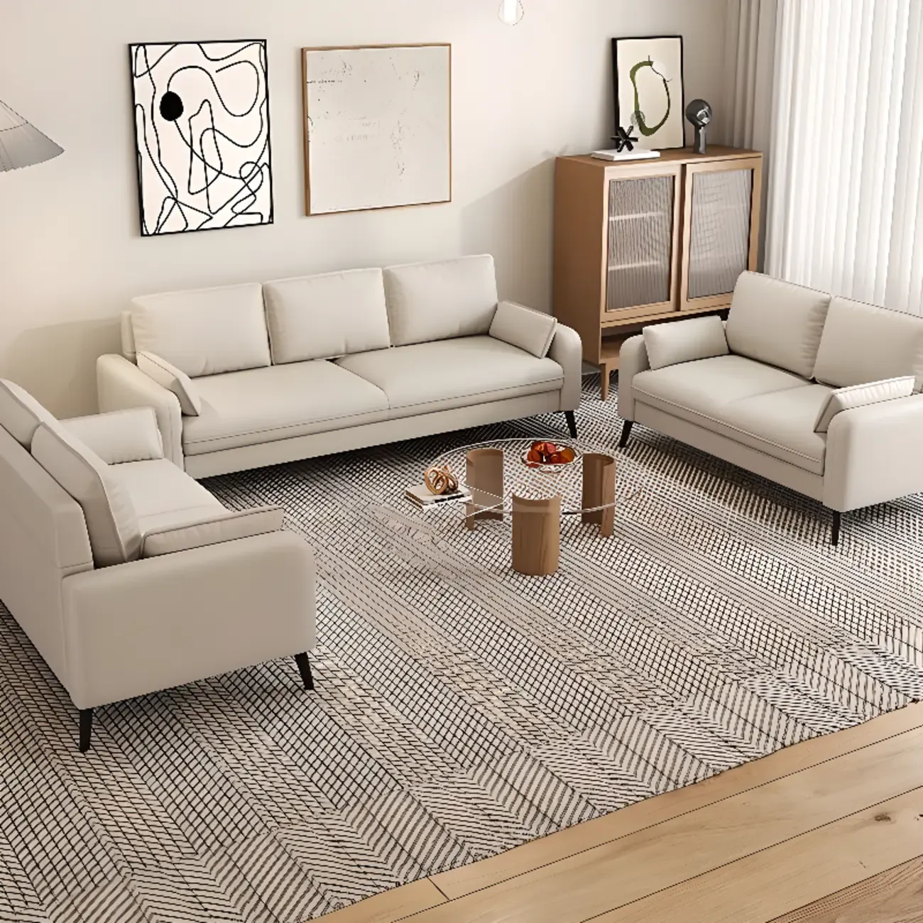 70" Minimalist Modern Loveseat Sofa Small Sleeper Sofa for Living Room Image - 1
