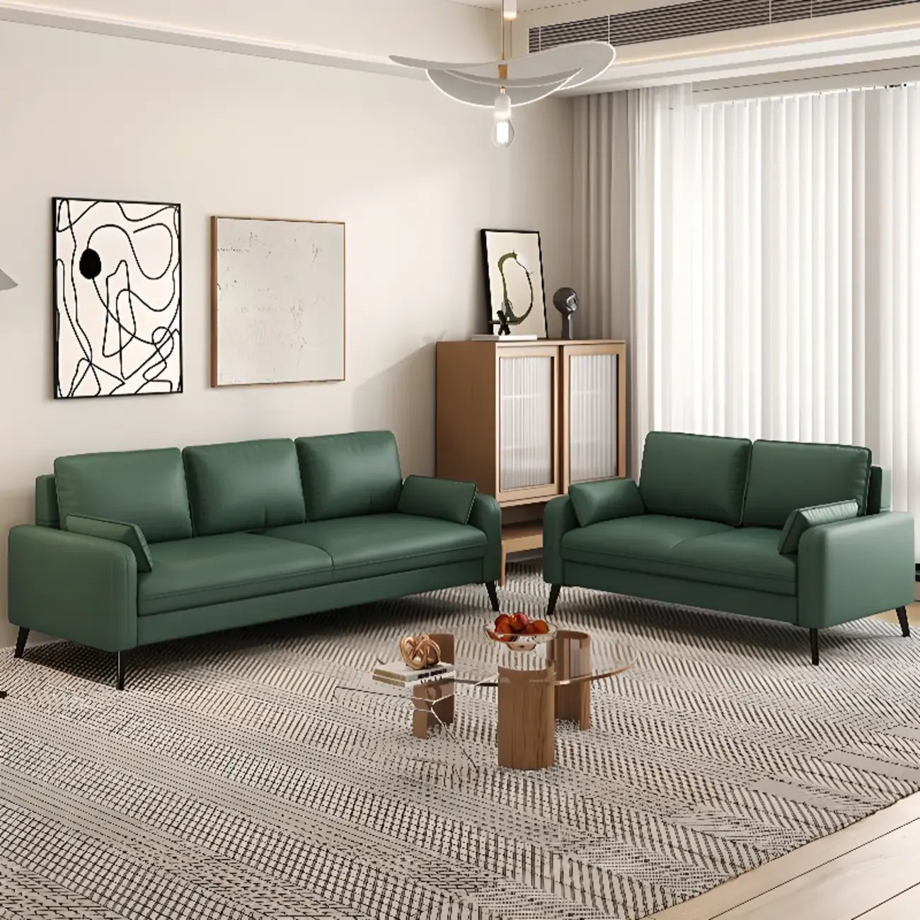 70" Minimalist Modern Loveseat Sofa Small Sleeper Sofa for Living Room Image - 2