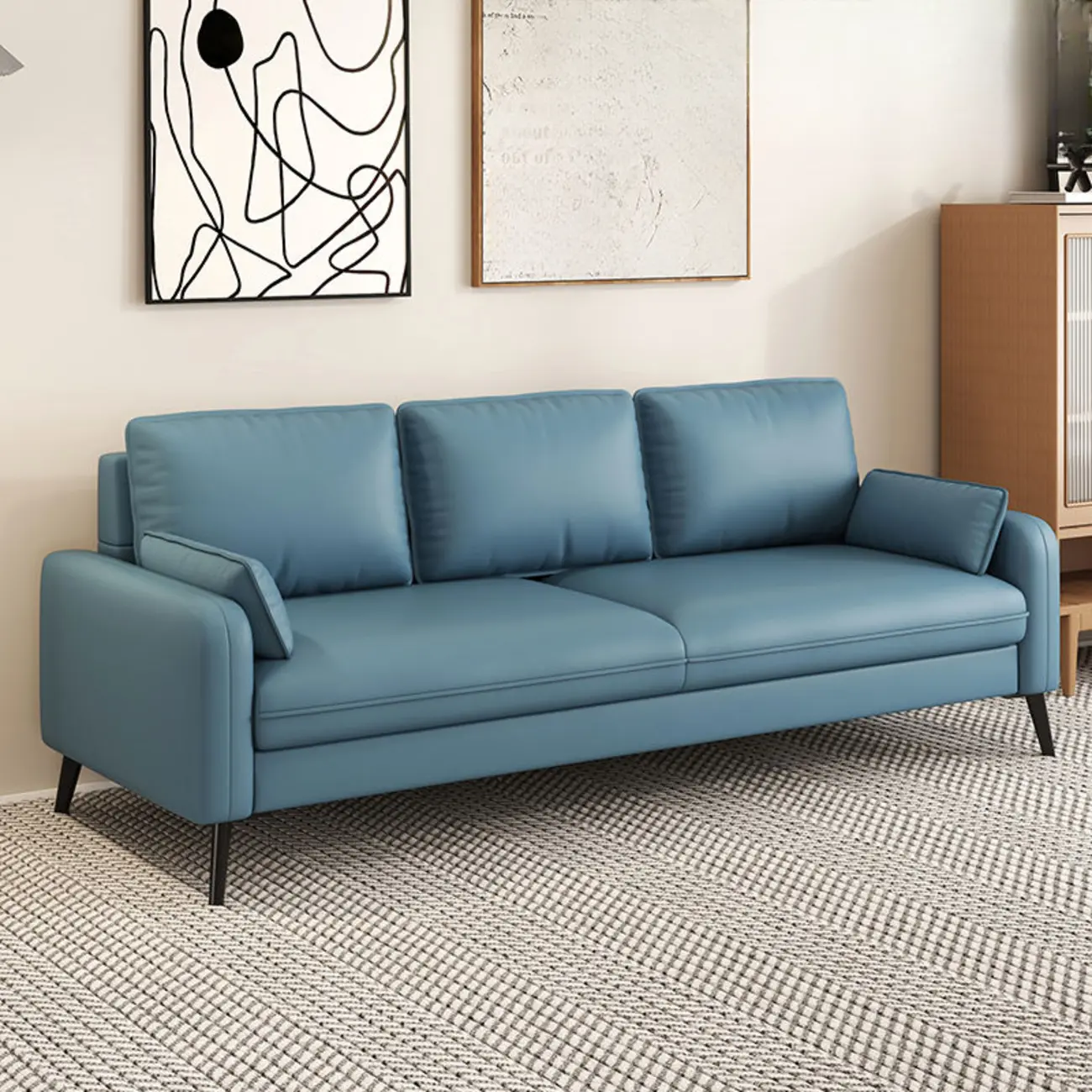70" Minimalist Modern Loveseat Sofa Small Sleeper Sofa for Living Room Image - 3 | homeyfad