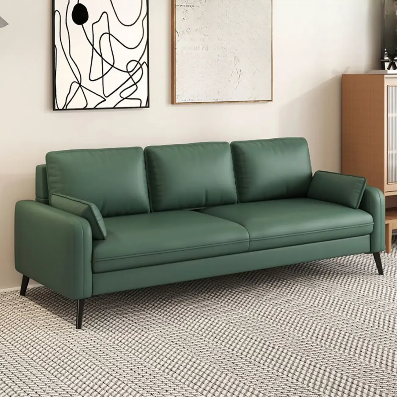 70" Minimalist Modern Loveseat Sofa Small Sleeper Sofa for Living Room Image - 6