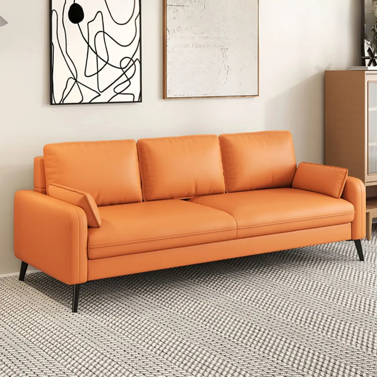 70" Minimalist Modern Loveseat Sofa Small Sleeper Sofa for Living Room Image - 8