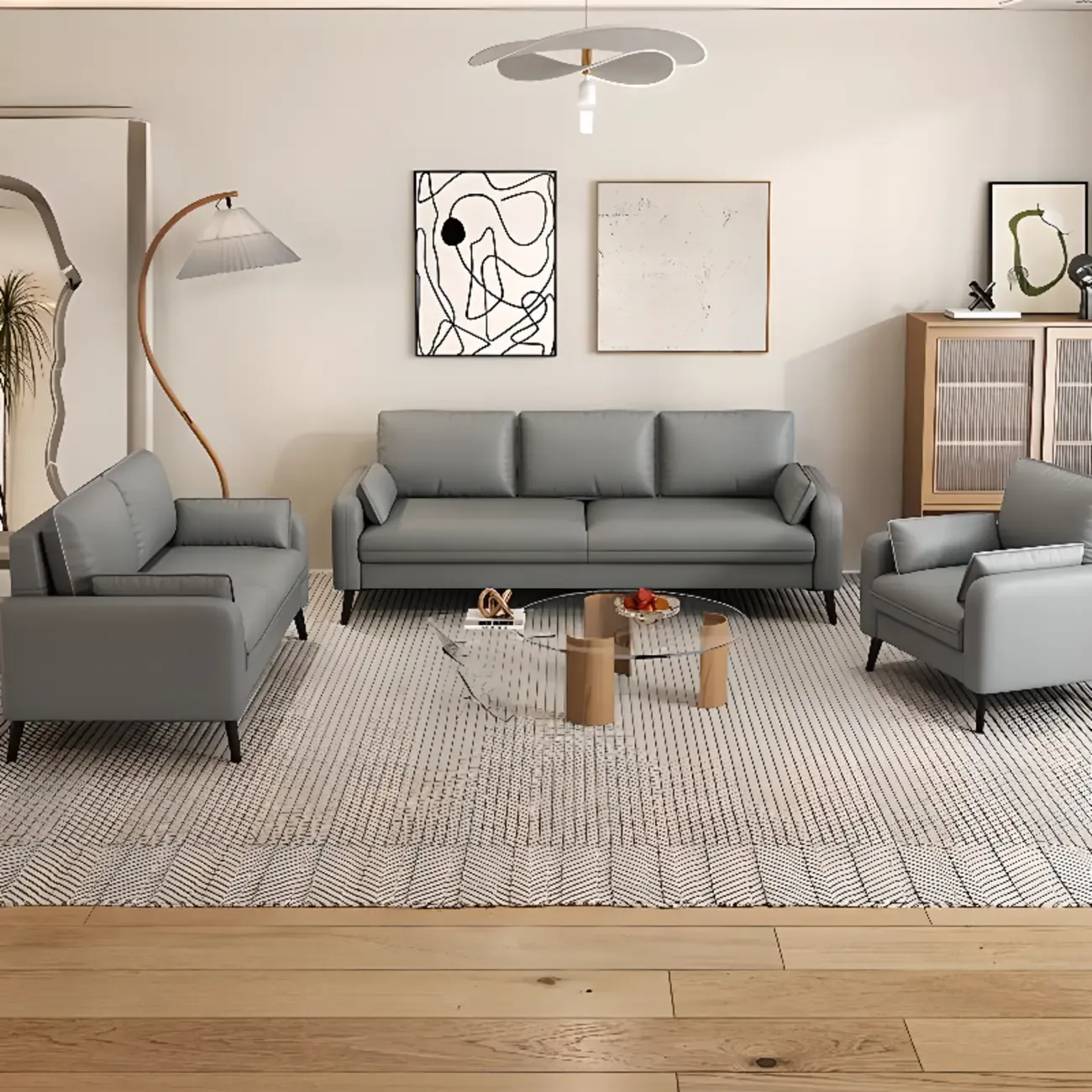 70" Minimalist Modern Loveseat Sofa Small Sleeper Sofa for Living Room Image - 9