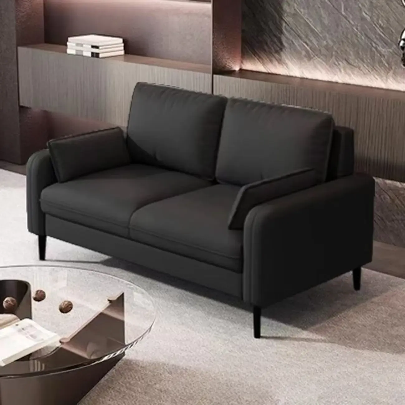 70" Minimalist Modern Loveseat Sofa Small Sleeper Sofa for Living Room Image - 12