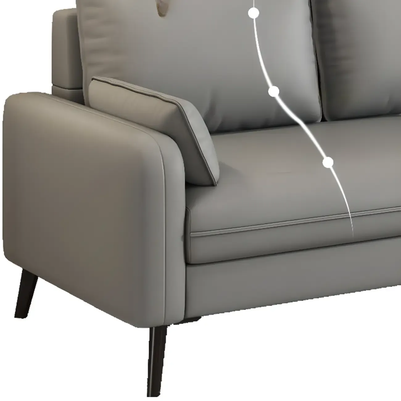 70" Minimalist Modern Loveseat Sofa Small Sleeper Sofa for Living Room Image - 13