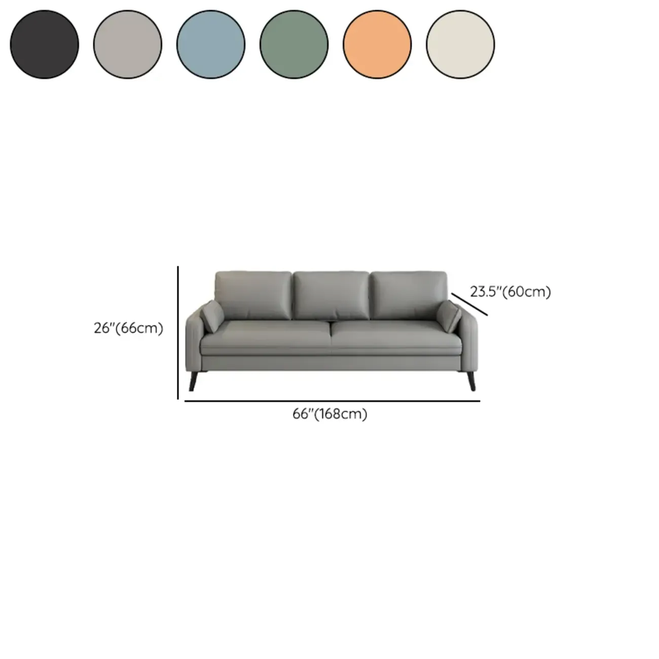 70" Minimalist Modern Loveseat Sofa Small Sleeper Sofa for Living Room #size