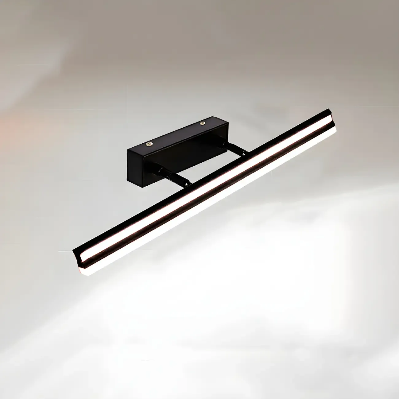 Modern Metal Black Linear LED Vanity Light for Bathroom Makeup Image - 2