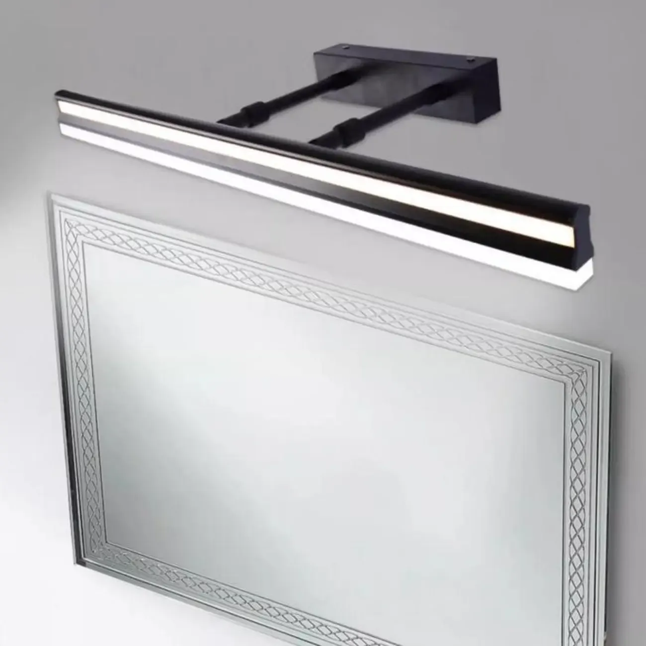 Modern Metal Black Linear LED Vanity Light for Bathroom Makeup Image - 4