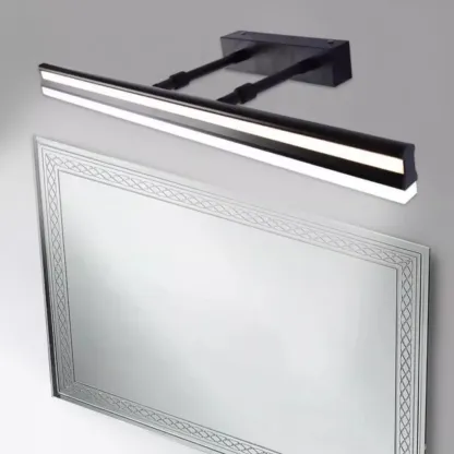 Modern Metal Black Linear LED Vanity Light for Bathroom Makeup Image - 4