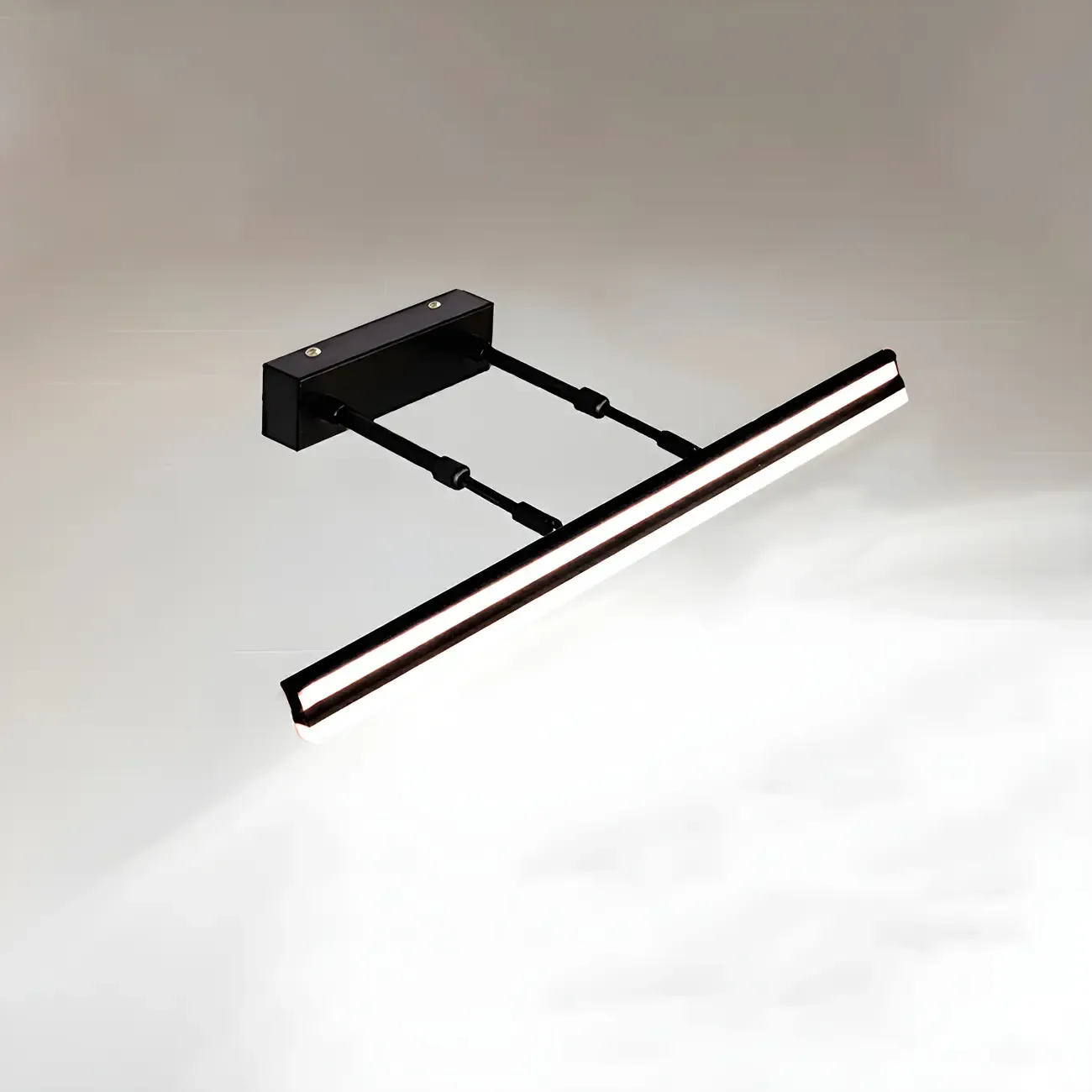 Modern Metal Black Linear LED Vanity Light for Bathroom Makeup Image - 5