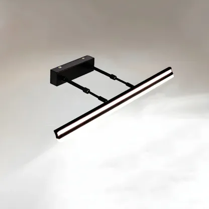 Modern Metal Black Linear LED Vanity Light for Bathroom Makeup Image - 5