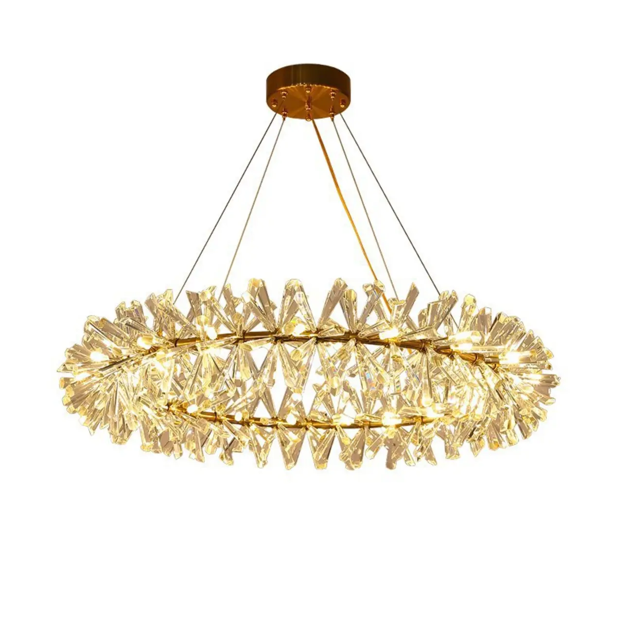  Luxury Crystal Chandeliers with Adjustable Hanging Length Length Image - 5 | homeyfad