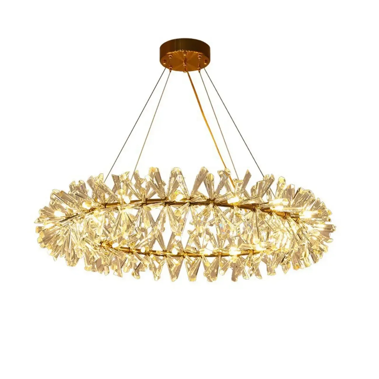  Luxury Crystal Chandeliers with Adjustable Hanging Length Length Image - 5