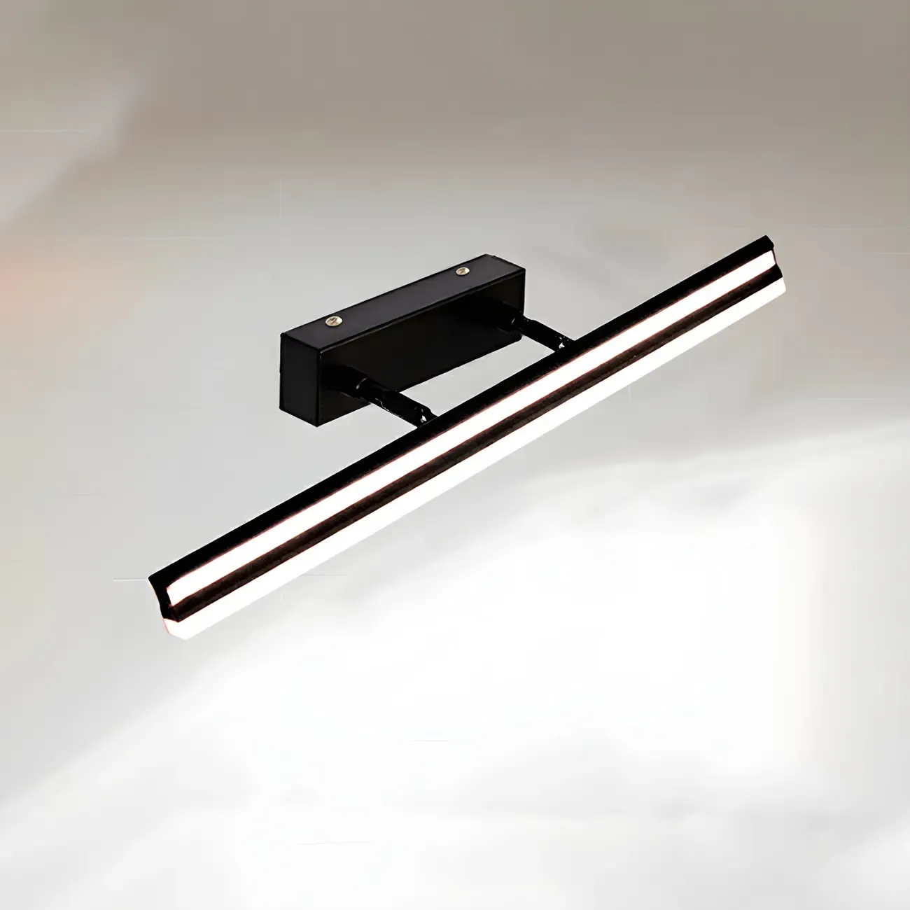 Modern Metal Black Linear LED Vanity Light for Bathroom Makeup Image - 9