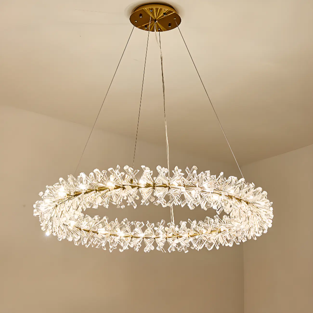  Luxury Crystal Chandeliers with Adjustable Hanging Length Length Image - 11 | homeyfad