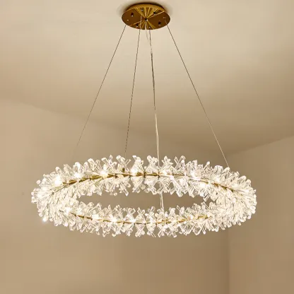  Luxury Crystal Chandeliers with Adjustable Hanging Length Length Image - 11