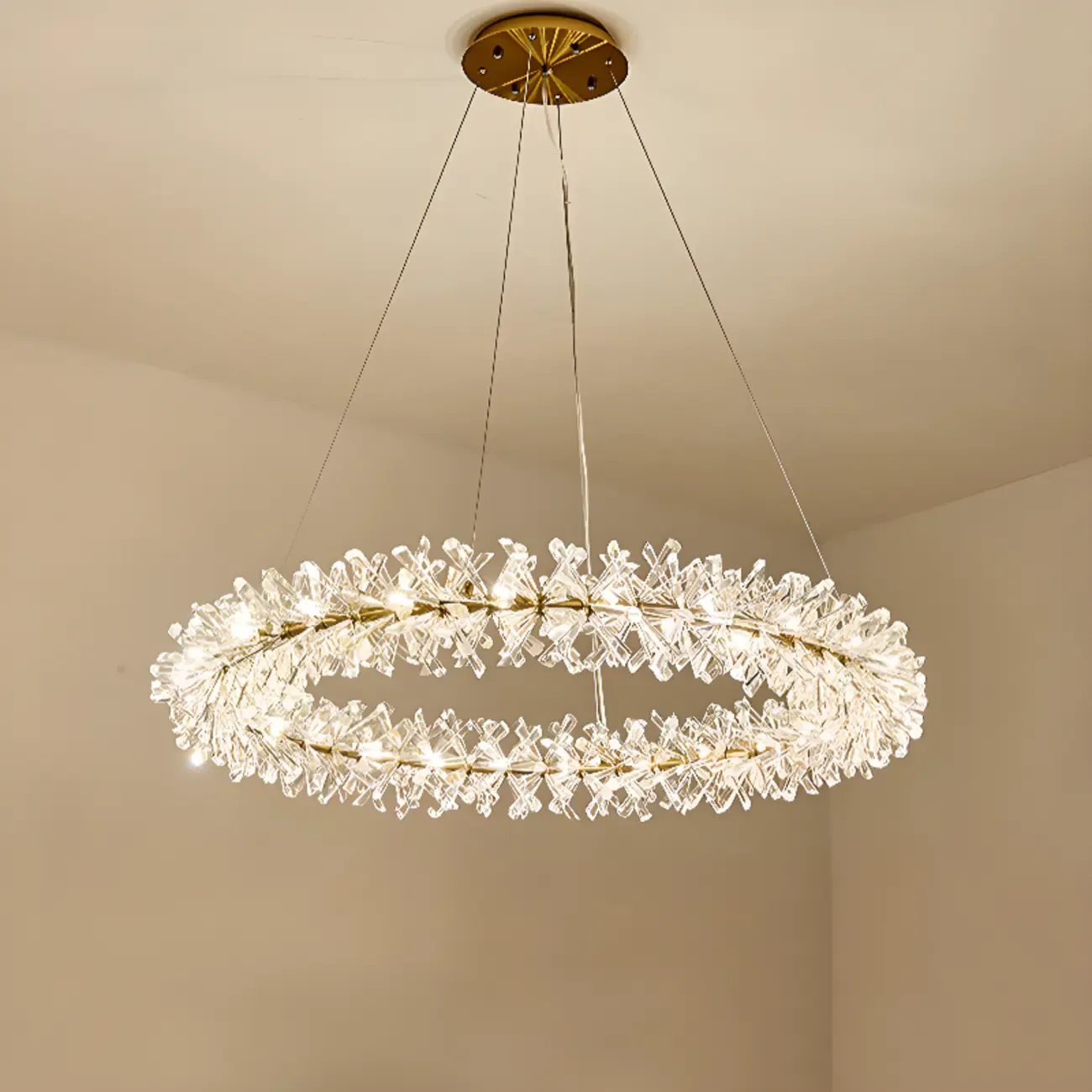  Luxury Crystal Chandeliers with Adjustable Hanging Length Length Image - 12
