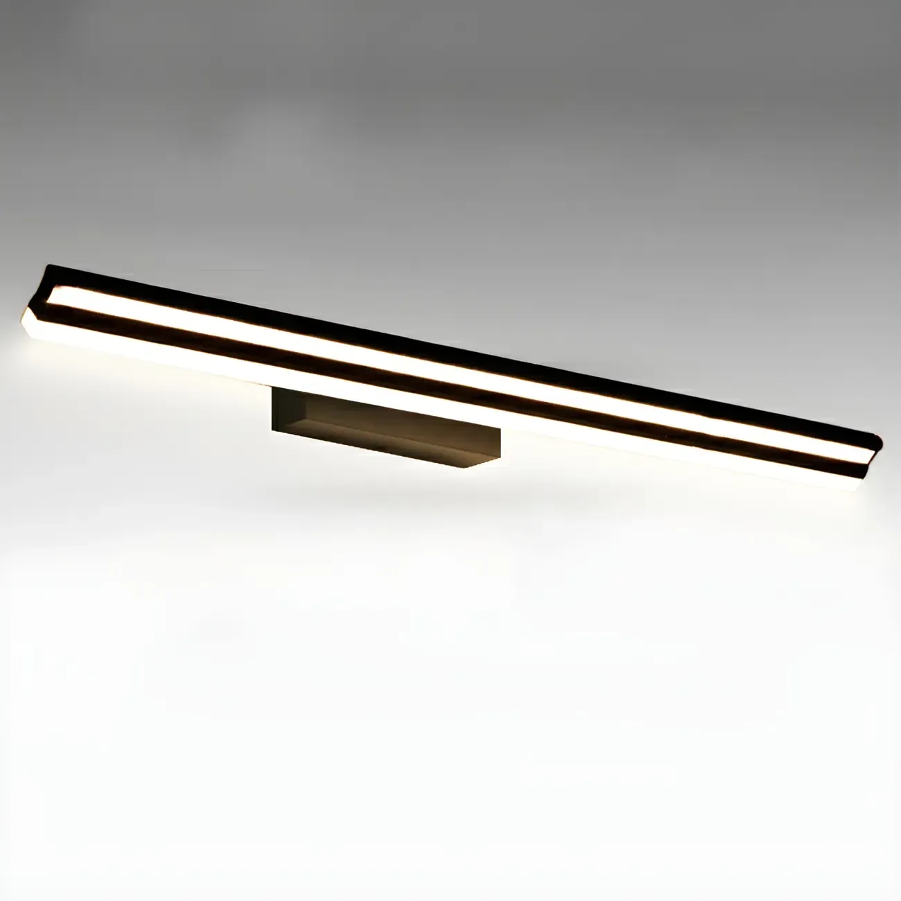 Modern Metal Black Linear LED Vanity Light for Bathroom Makeup Image - 15