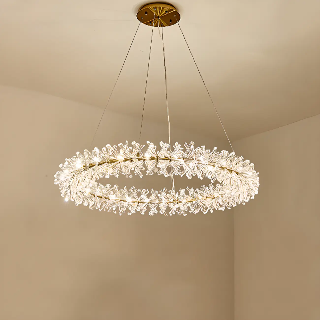  Luxury Crystal Chandeliers with Adjustable Hanging Length Length Image - 13 | homeyfad