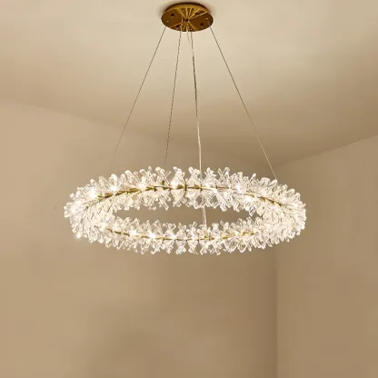  Luxury Crystal Chandeliers with Adjustable Hanging Length Length Image - 13