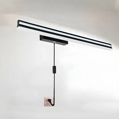 Modern Metal Black Linear LED Vanity Light for Bathroom Makeup Image - 22