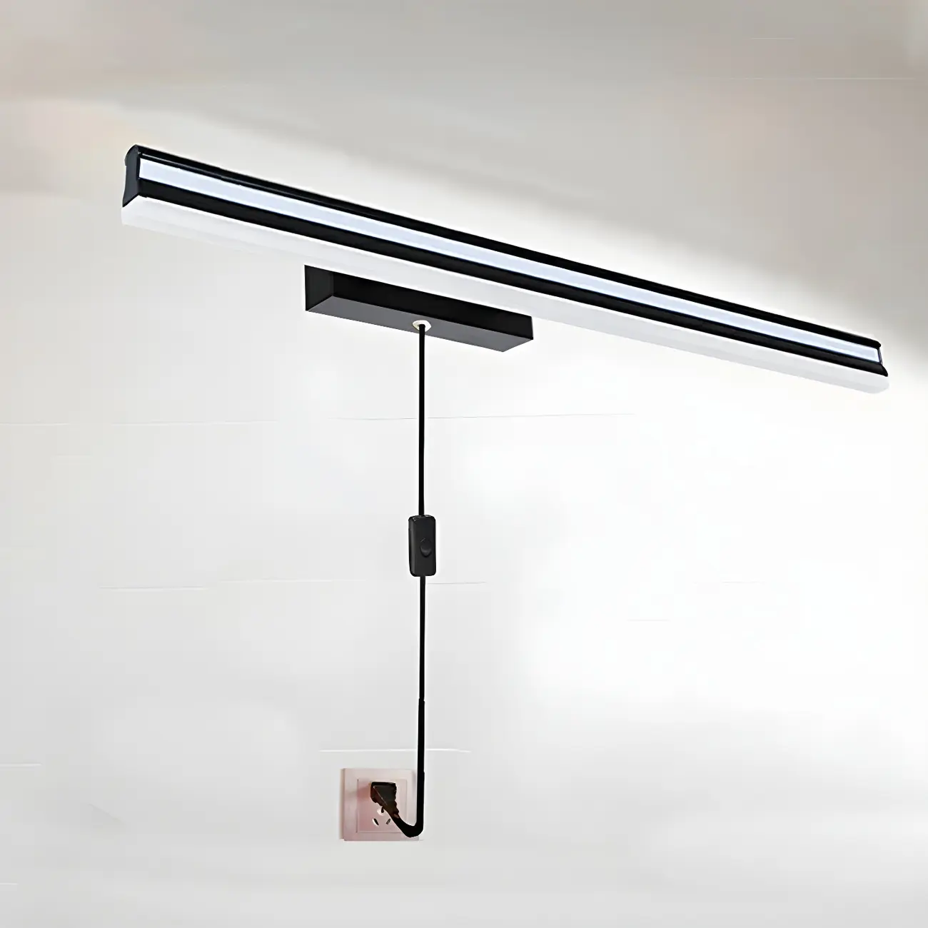 Modern Metal Black Linear LED Vanity Light for Bathroom Makeup Image - 26 | homeyfad