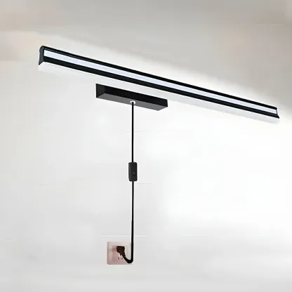 Modern Metal Black Linear LED Vanity Light for Bathroom Makeup Image - 26