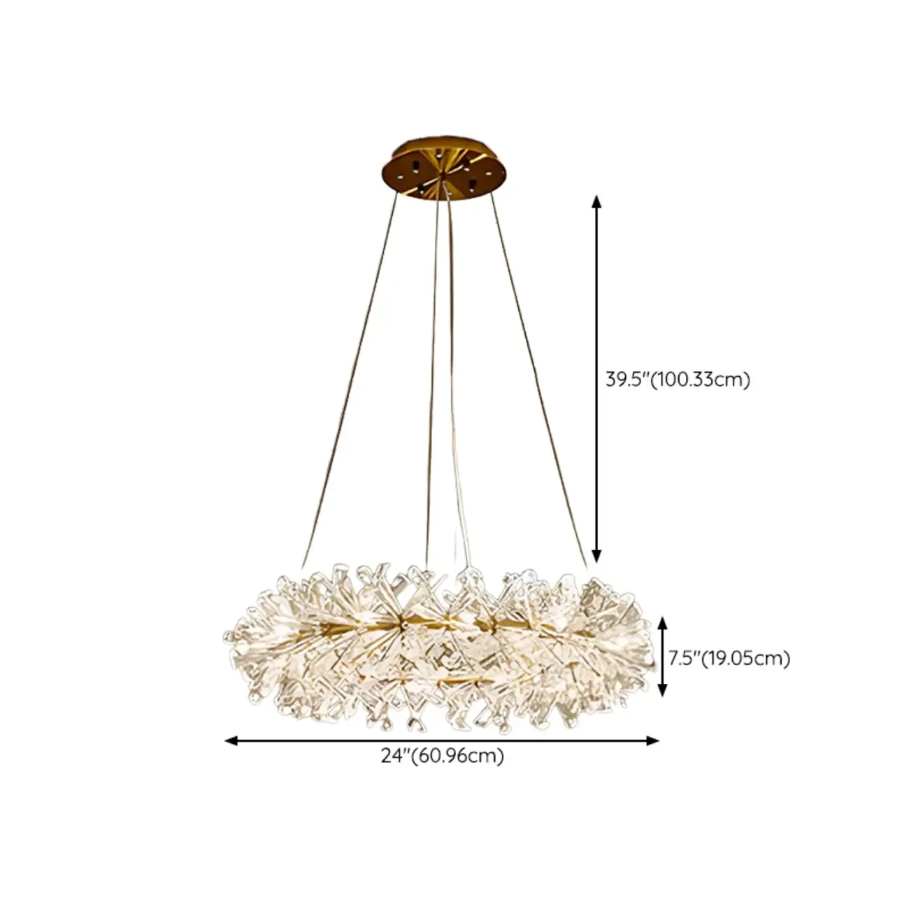 Luxury Crystal Chandeliers with Adjustable Hanging Length Length Image - 22