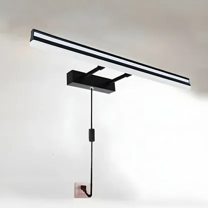 Modern Metal Black Linear LED Vanity Light for Bathroom Makeup Image - 28