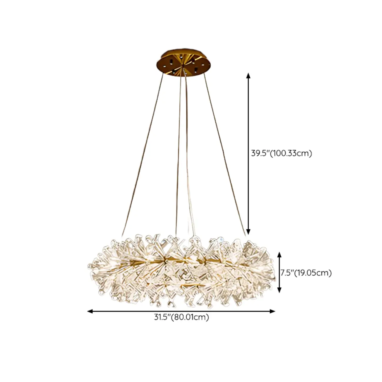  Luxury Crystal Chandeliers with Adjustable Hanging Length Length Image - 23 | homeyfad
