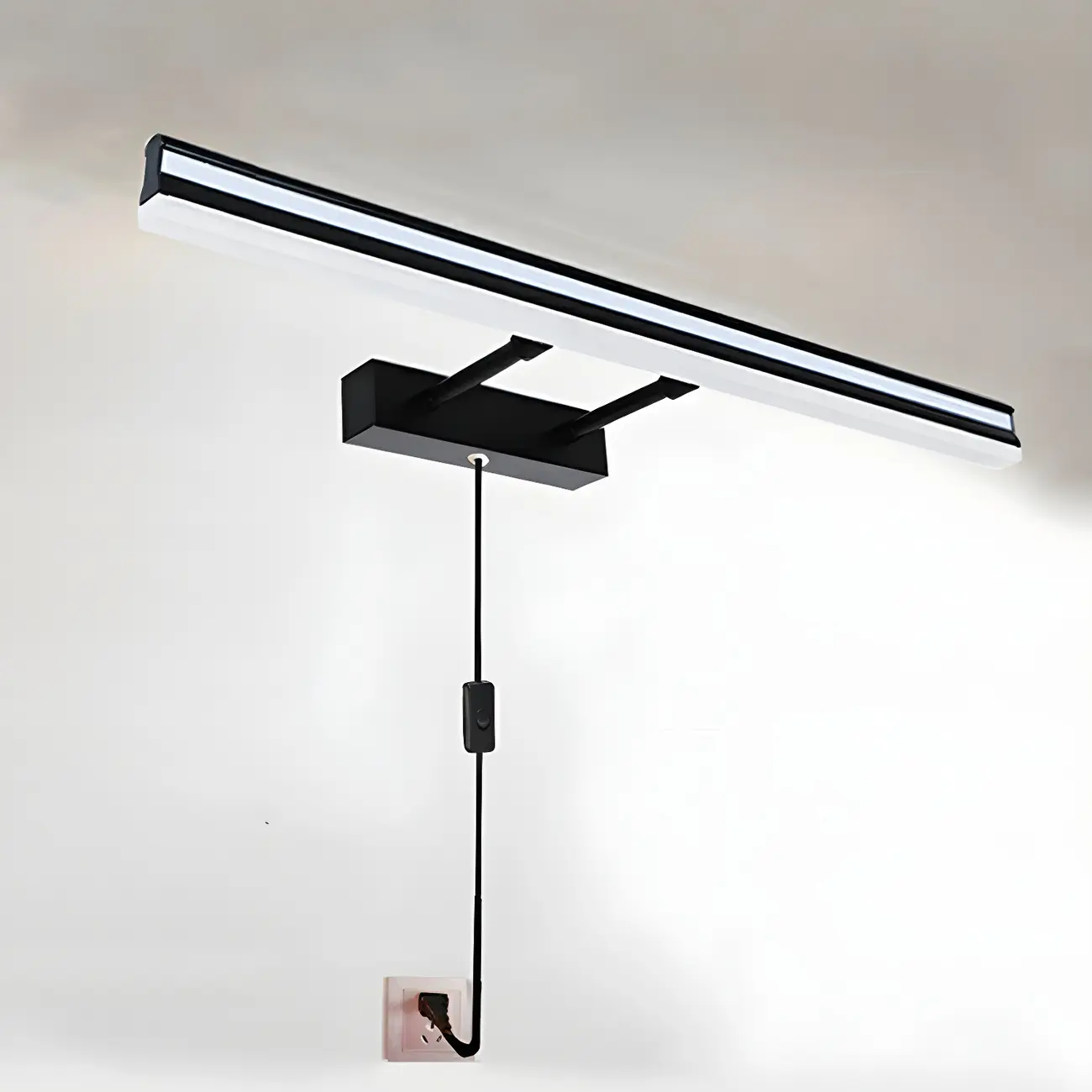 Modern Metal Black Linear LED Vanity Light for Bathroom Makeup Image - 32 | homeyfad