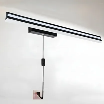 Modern Metal Black Linear LED Vanity Light for Bathroom Makeup Image - 34