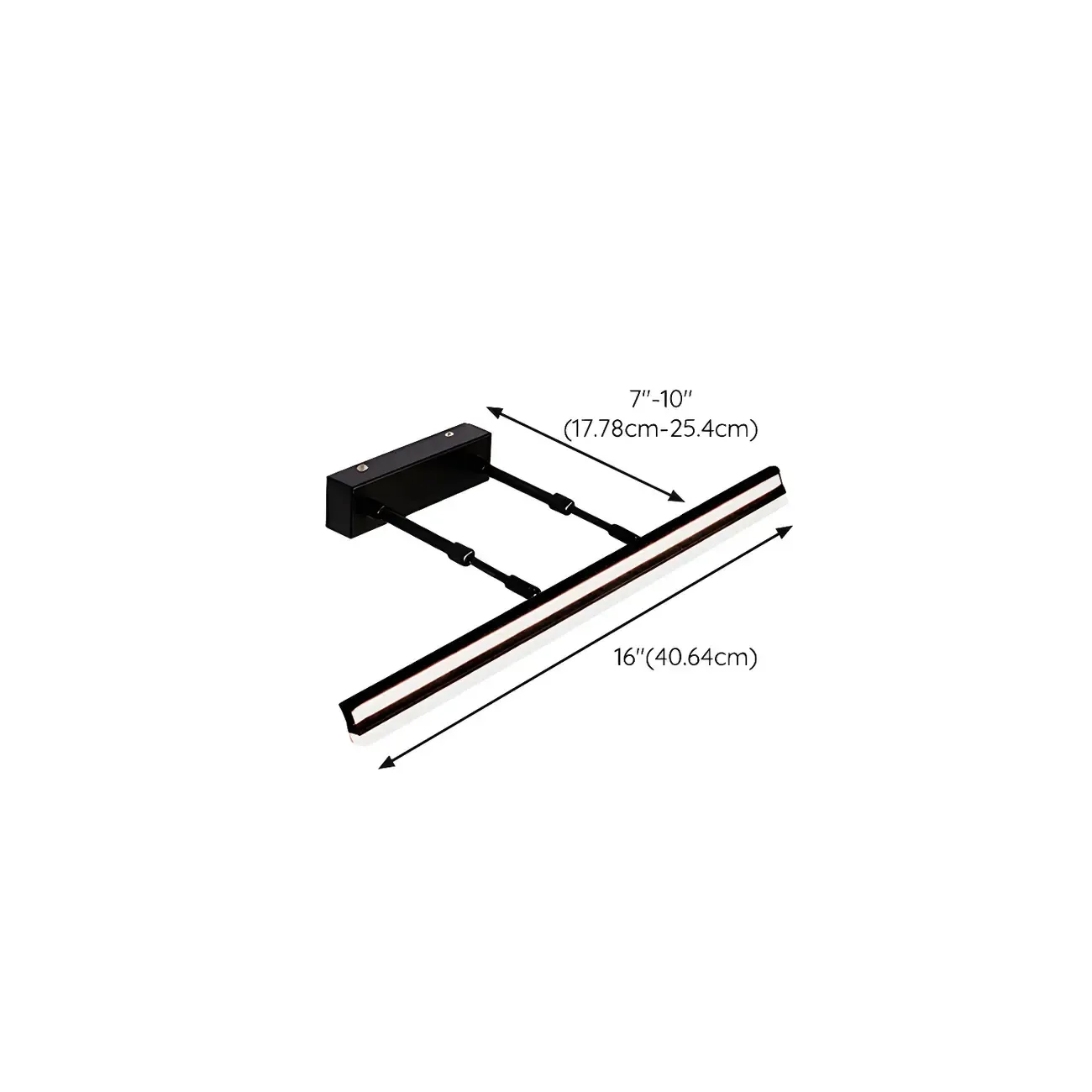 Modern Metal Black Linear LED Vanity Light for Bathroom Makeup Image - 39