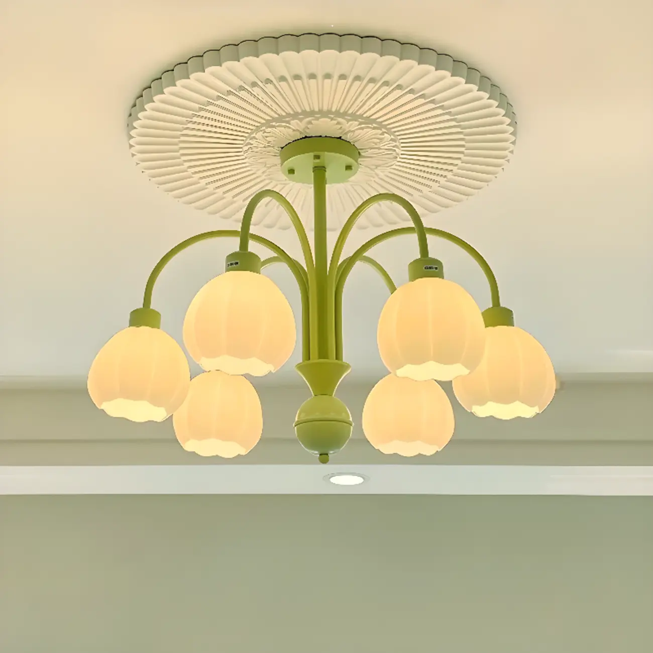 Floral Vintage Chandelier with Metal and Glass for Living Room Image - 1 | homeyfad