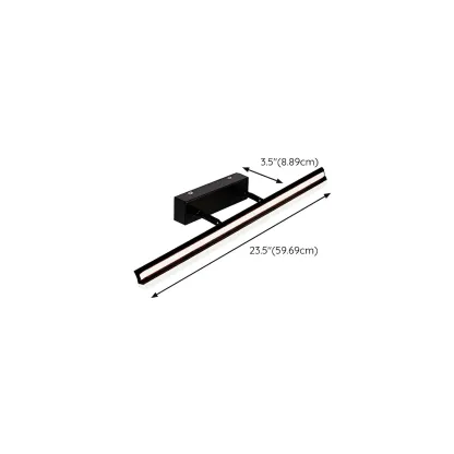 Modern Metal Black Linear LED Vanity Light for Bathroom Makeup Image - 45