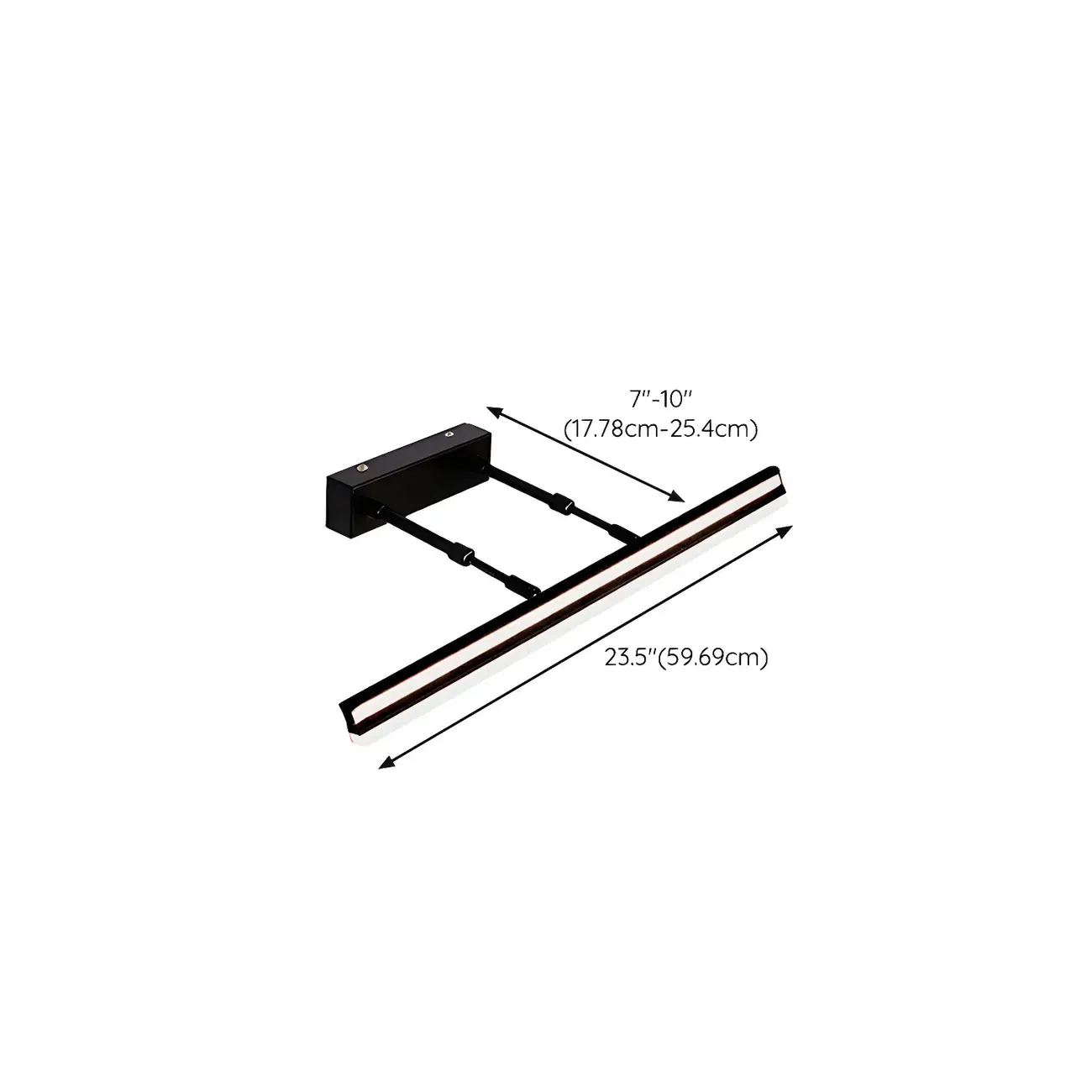 Modern Metal Black Linear LED Vanity Light for Bathroom Makeup Image - 47