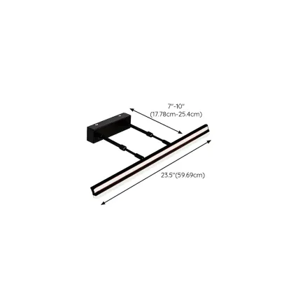 Modern Metal Black Linear LED Vanity Light for Bathroom Makeup Image - 47