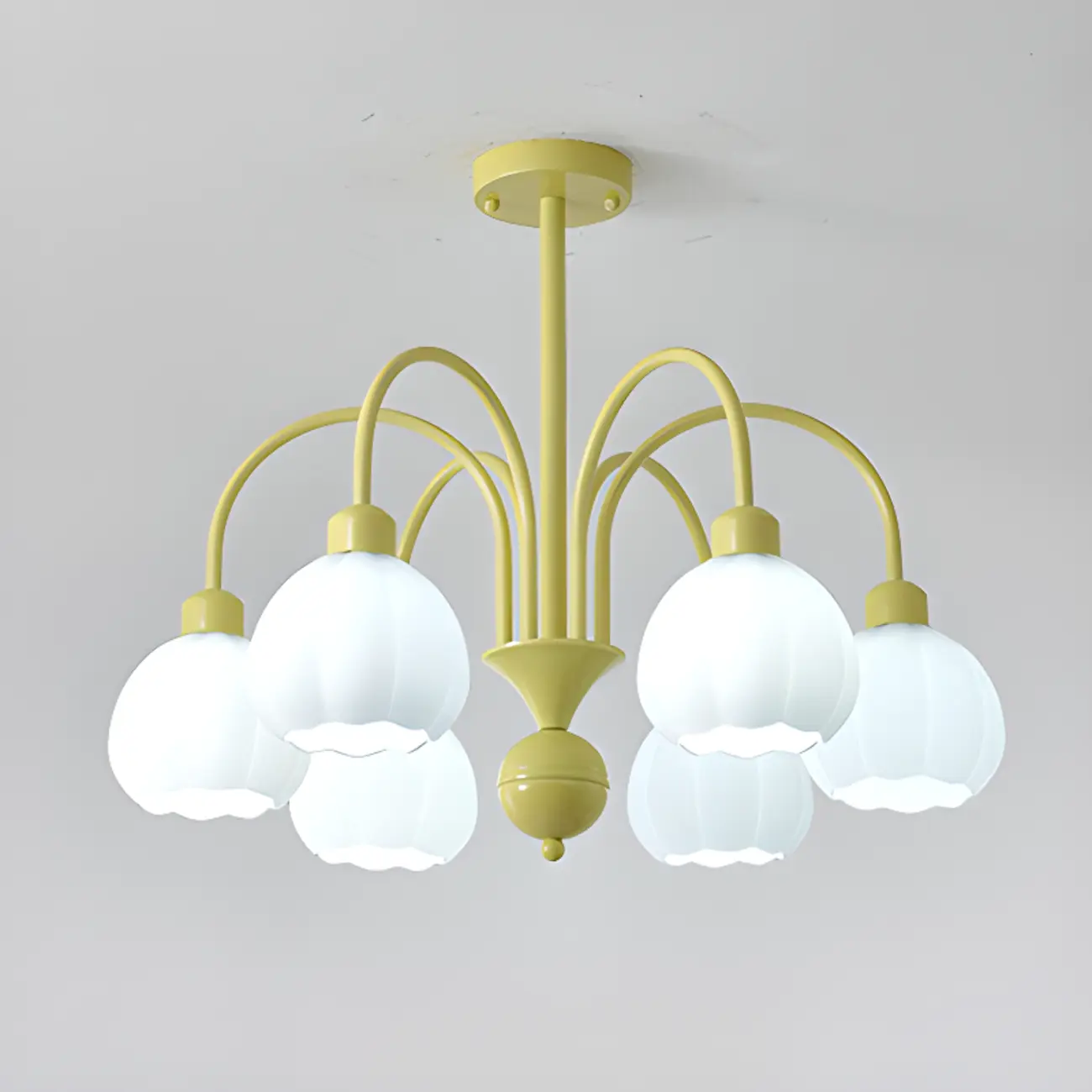 Floral Vintage Chandelier with Metal and Glass for Living Room Image - 10 | homeyfad