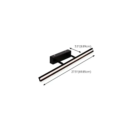 Modern Metal Black Linear LED Vanity Light for Bathroom Makeup Image - 49