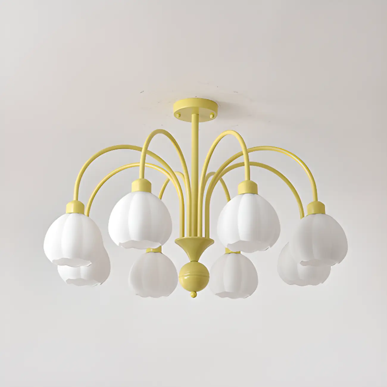 Floral Vintage Chandelier with Metal and Glass for Living Room Image - 11 | homeyfad