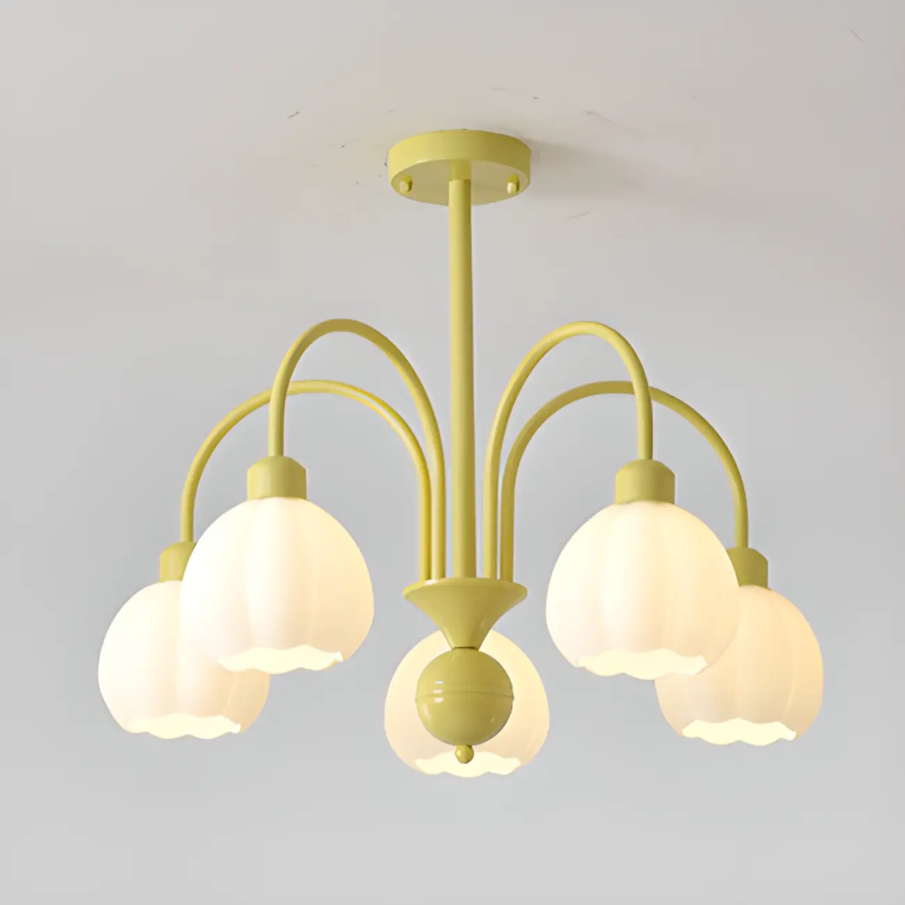 Floral Vintage Chandelier with Metal and Glass for Living Room Image - 13 | homeyfad