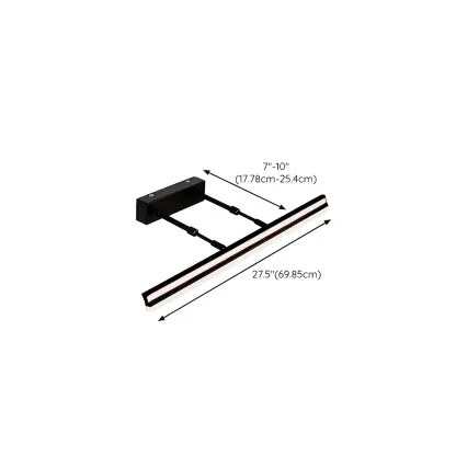 Modern Metal Black Linear LED Vanity Light for Bathroom Makeup Image - 51
