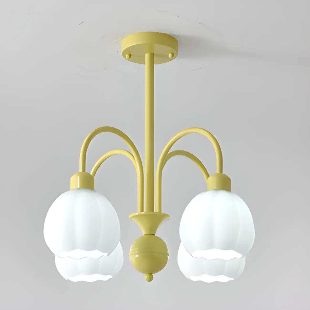 Floral Vintage Chandelier with Metal and Glass for Living Room Image - 14 | homeyfad