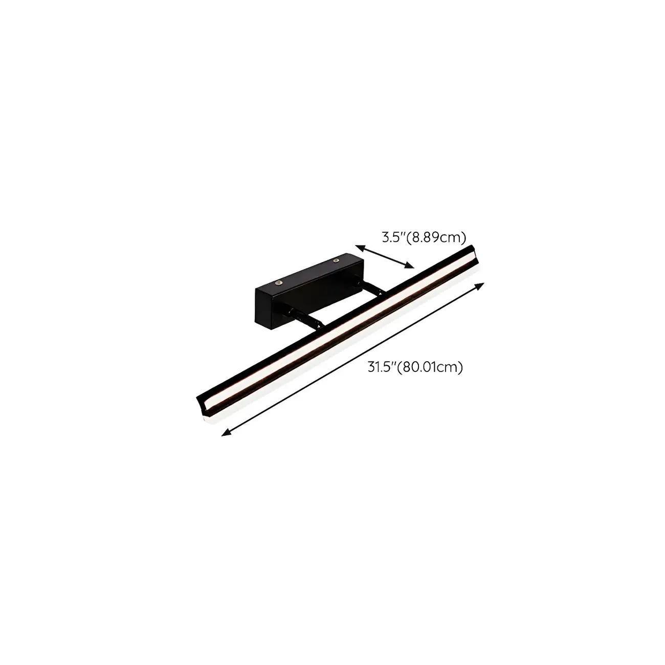 Modern Metal Black Linear LED Vanity Light for Bathroom Makeup Image - 53