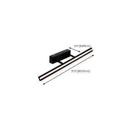 Modern Metal Black Linear LED Vanity Light for Bathroom Makeup Image - 53