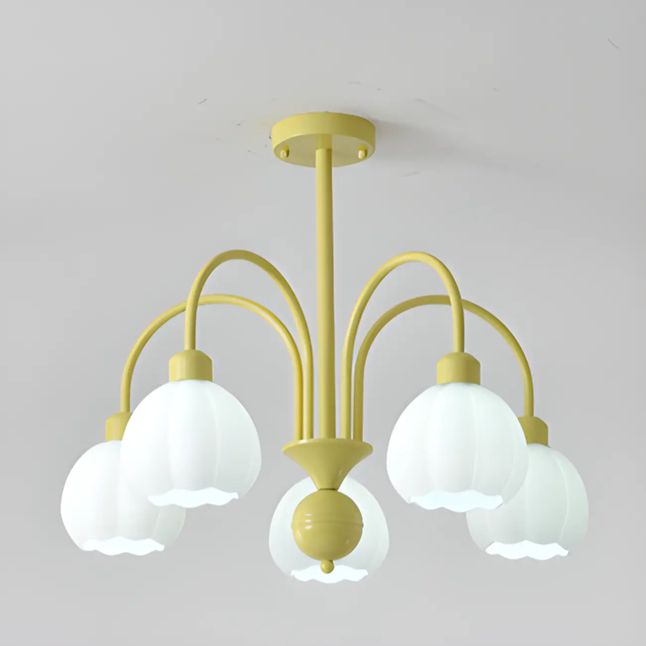 Floral Vintage Chandelier with Metal and Glass for Living Room Image - 15 | homeyfad