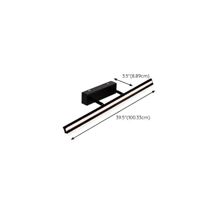 Modern Metal Black Linear LED Vanity Light for Bathroom Makeup Image - 57